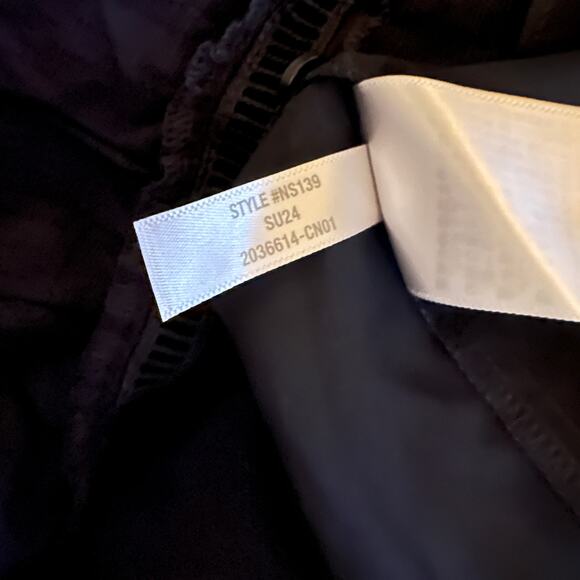 madewell tie-waist tiered midi dress in windowpane navy ns139 women size 8 - Picture 7 of 7